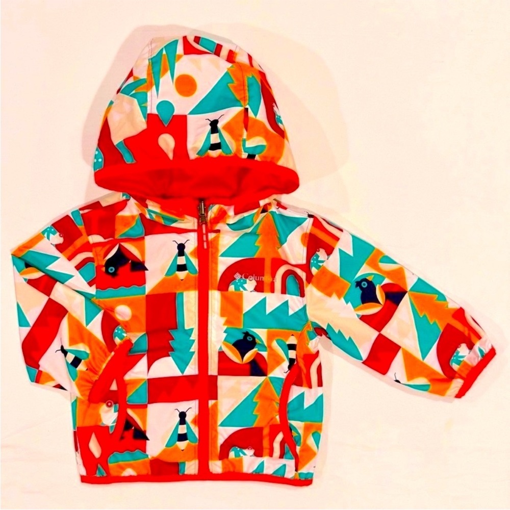 New Columbia Whitetail Trail Jacket Boys 2T Girls Reversible Geometric Insects